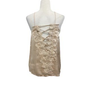 Do + Be Dusty Pink Rose Lace Back Cami Top NWT Size Small